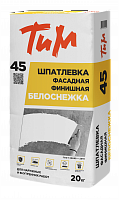 ТиМ №45, Шпатлёвка фасадная финишная Белоснежка